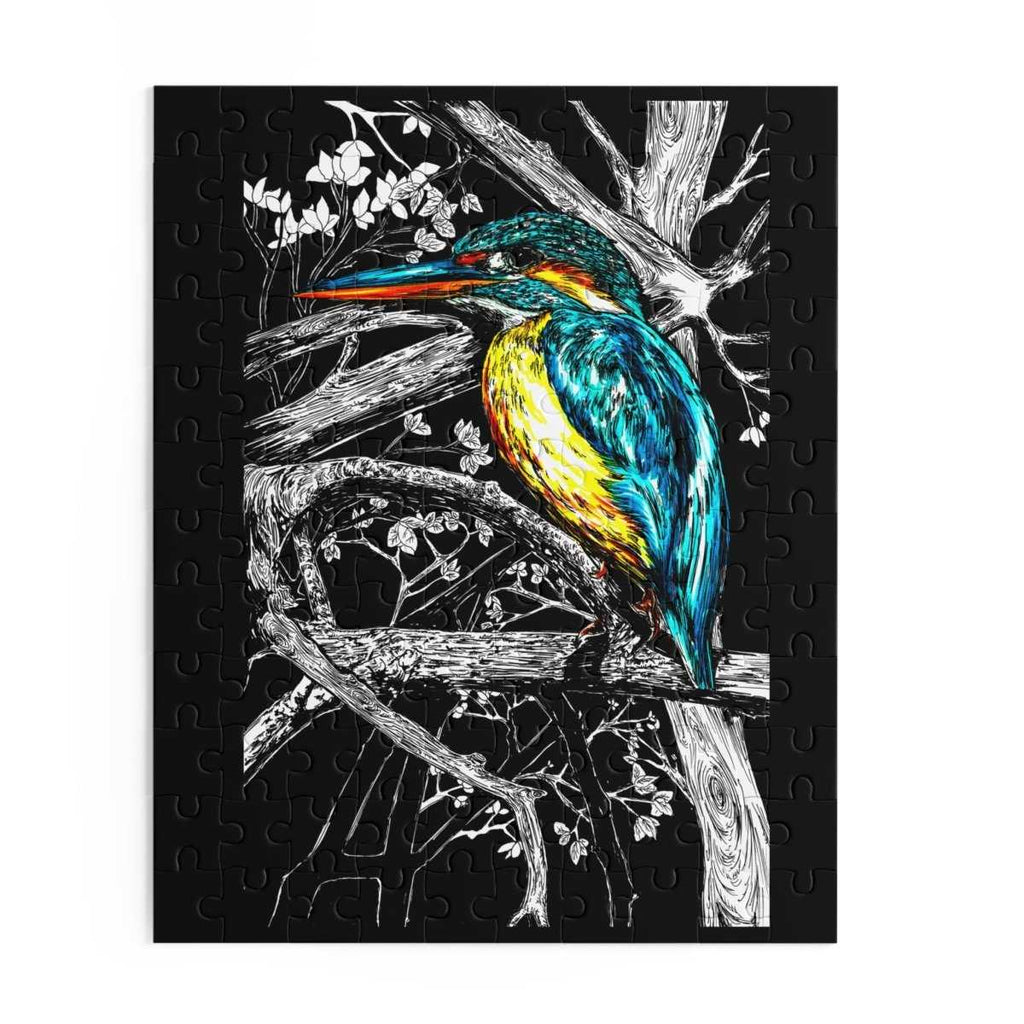 Vibrant Kingfisher Puzzle - 500 - Piece Nature Art - Curran Artworks