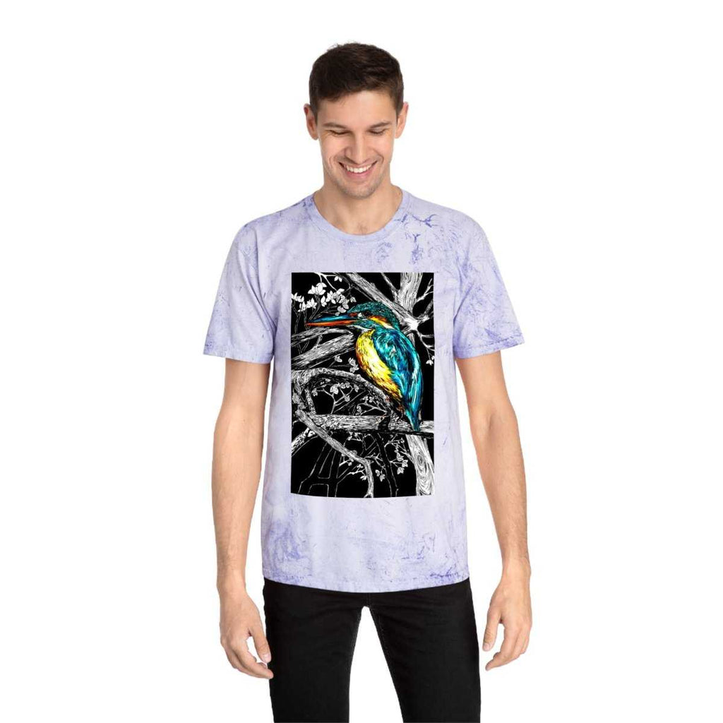 Kingfisher Unisex Color Blast T-Shirt - Nature Inspired Art