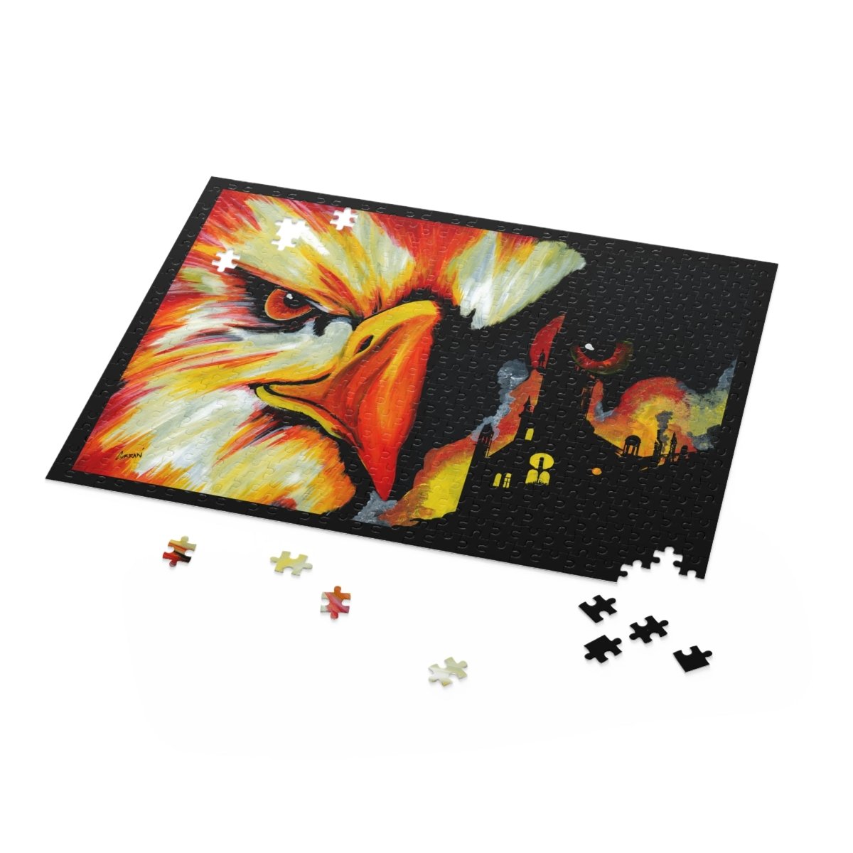 Vibrant Phoenix Art Puzzle - 120 & 252 Piece Jigsaw for Art Lovers - Curran Artworks