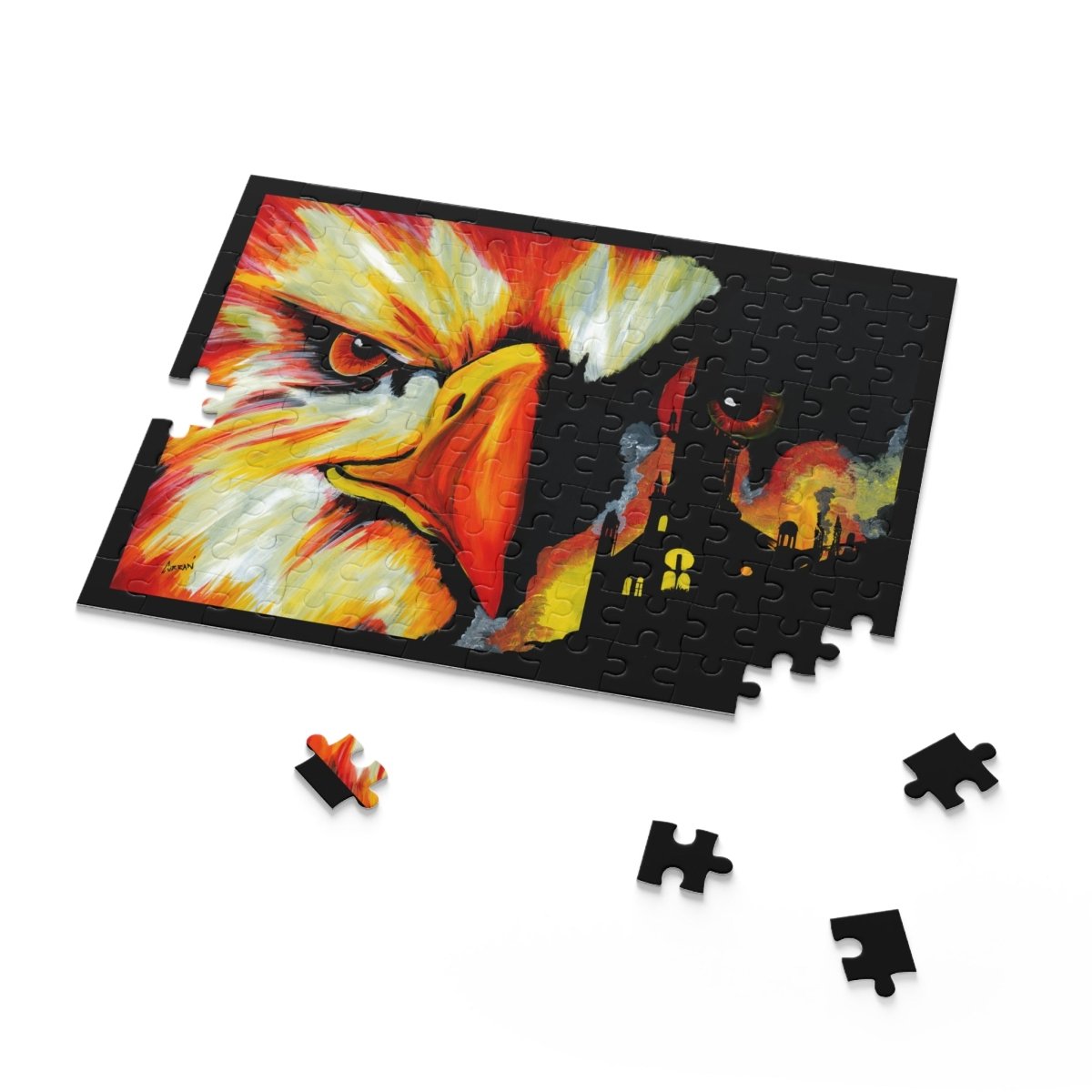 Vibrant Phoenix Art Puzzle - 120 & 252 Piece Jigsaw for Art Lovers - Curran Artworks