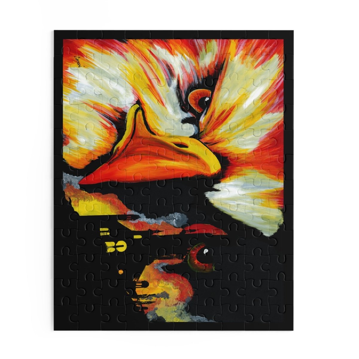 Vibrant Phoenix Art Puzzle - 120 & 252 Piece Jigsaw for Art Lovers - Curran Artworks