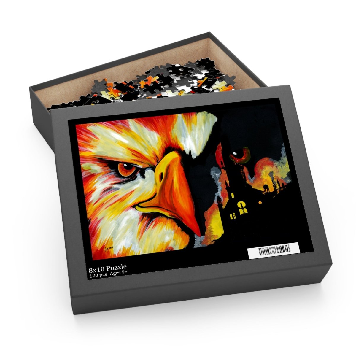 Vibrant Phoenix Art Puzzle - 120 & 252 Piece Jigsaw for Art Lovers - Curran Artworks