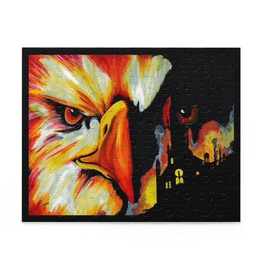 Vibrant Phoenix Art Puzzle - 120 & 252 Piece Jigsaw for Art Lovers - Curran Artworks