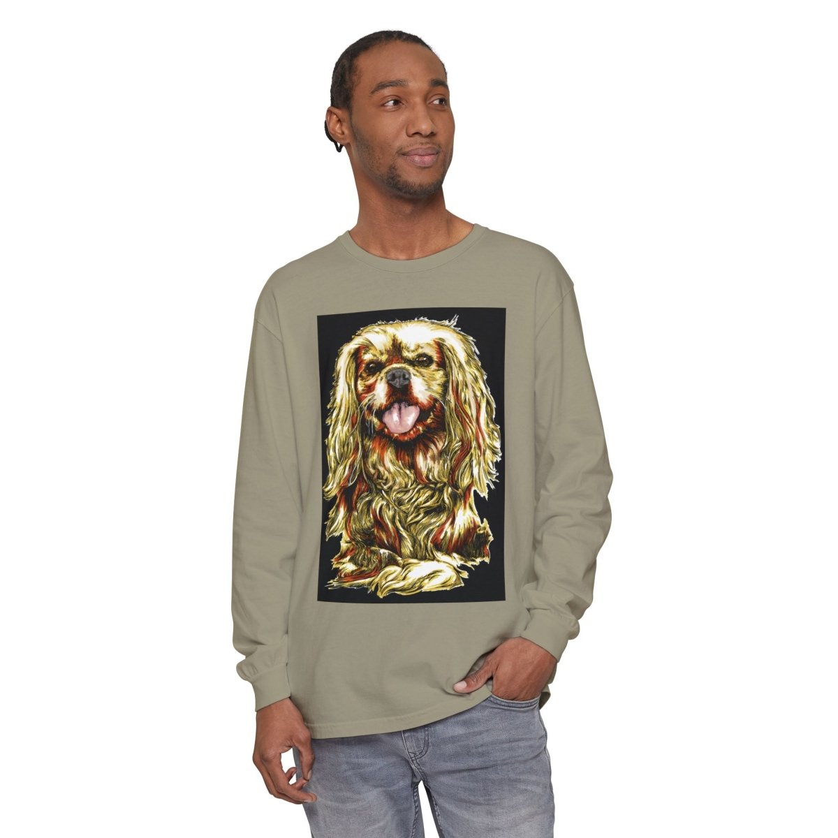 Vintage Dog Portrait Long Sleeve T-Shirt - Perfect Gift for Pet Lovers - Curran Artworks