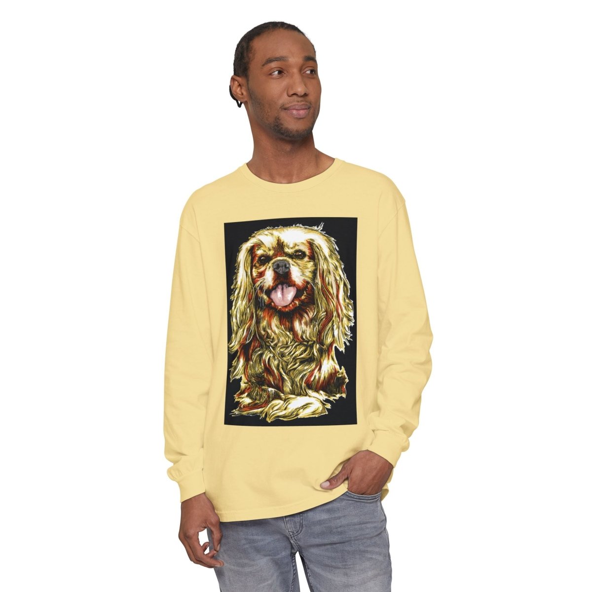 Vintage Dog Portrait Long Sleeve T-Shirt - Perfect Gift for Pet Lovers - Curran Artworks