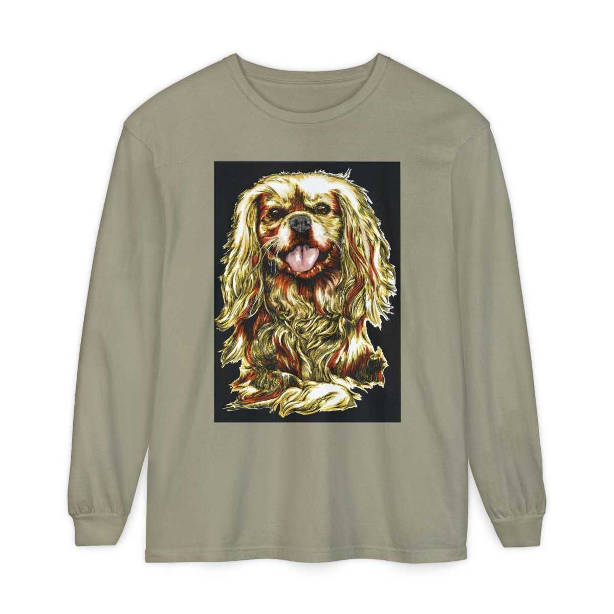 Vintage Dog Portrait Long Sleeve T-Shirt - Perfect Gift for Pet Lovers - Curran Artworks