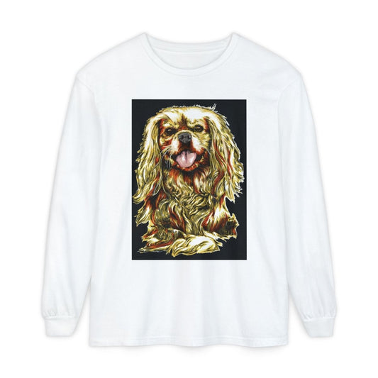 Vintage Dog Portrait Long Sleeve T-Shirt - Perfect Gift for Pet Lovers - Curran Artworks