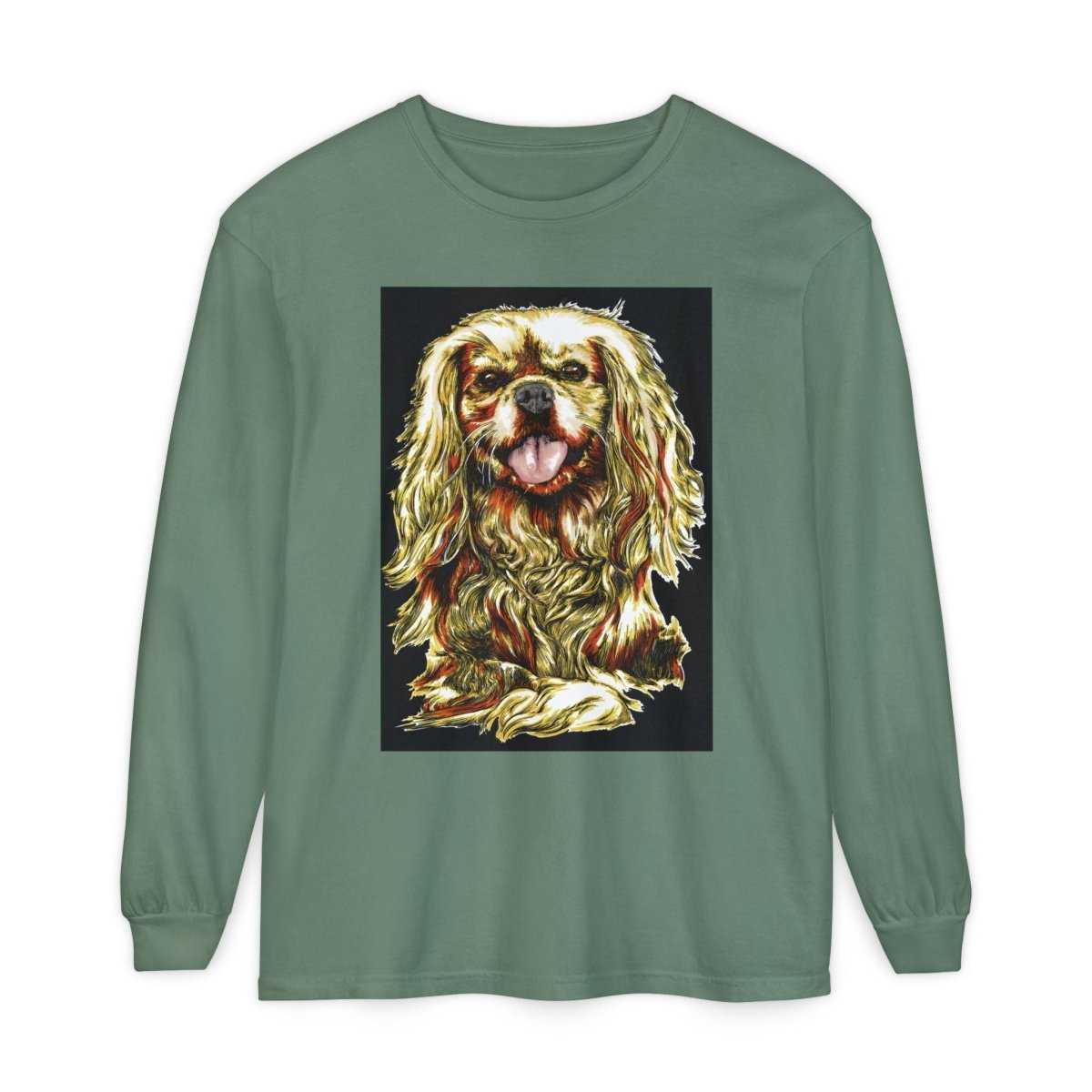Vintage Dog Portrait Long Sleeve T-Shirt - Perfect Gift for Pet Lovers - Curran Artworks