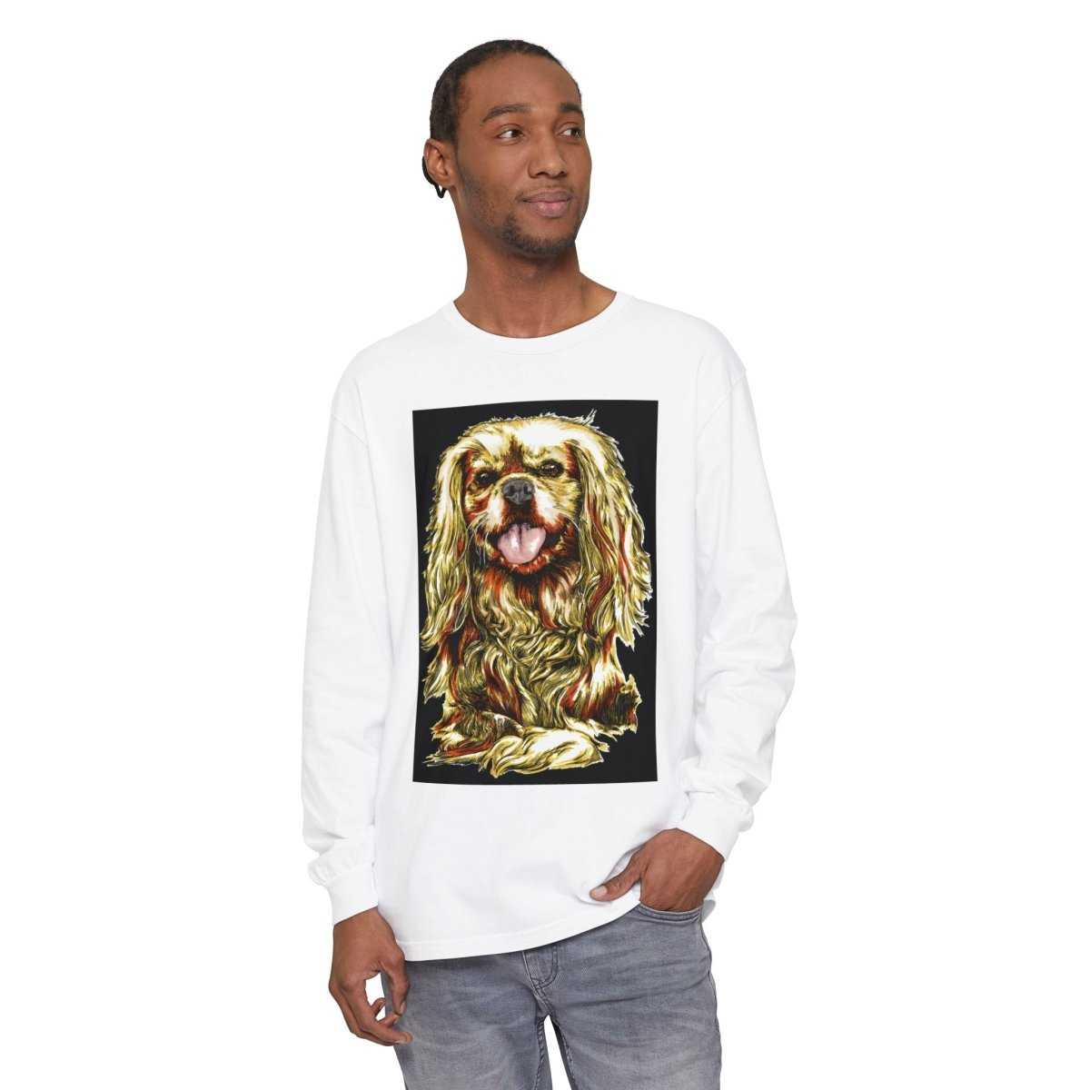 Vintage Dog Portrait Long Sleeve T-Shirt - Perfect Gift for Pet Lovers - Curran Artworks