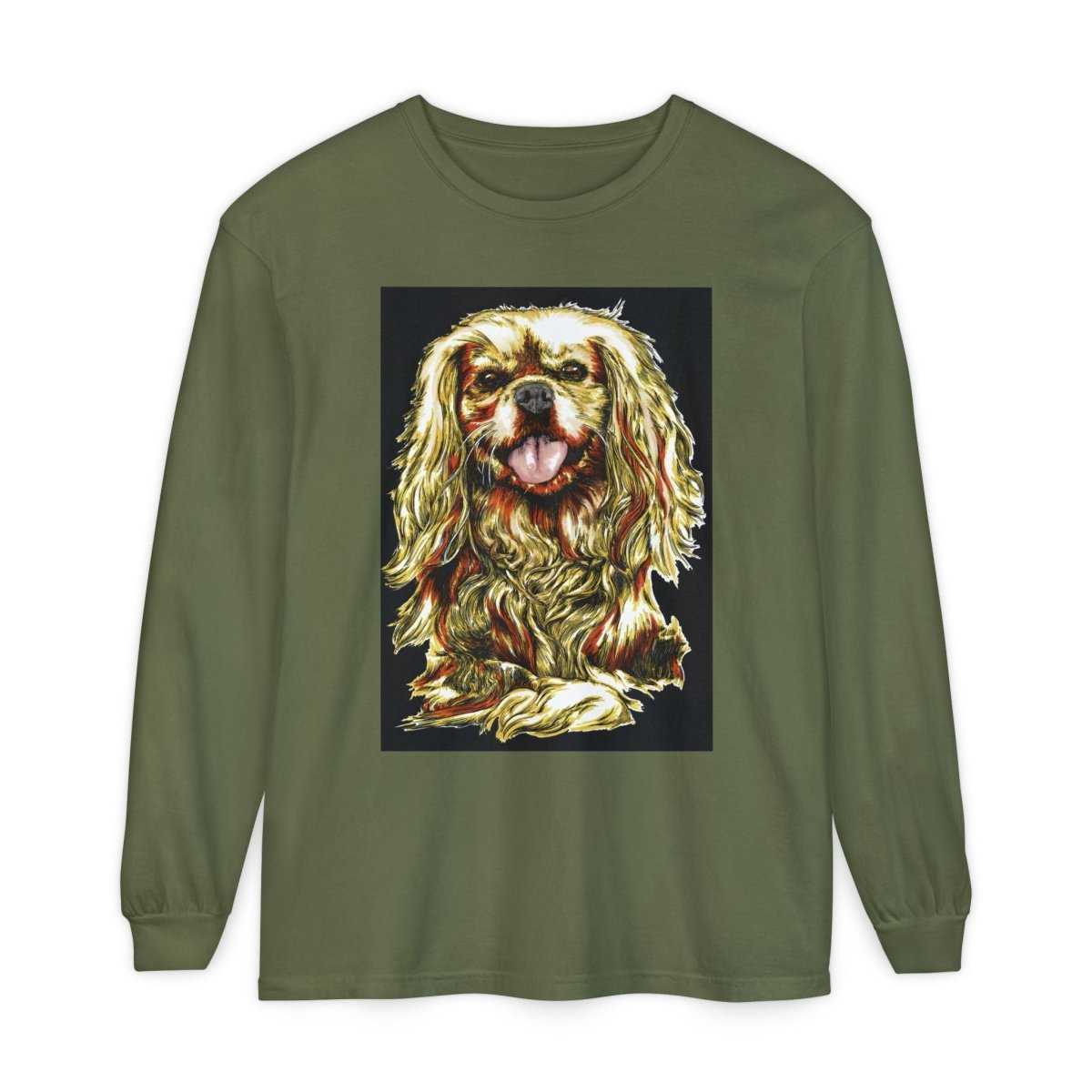Vintage Dog Portrait Long Sleeve T-Shirt - Perfect Gift for Pet Lovers - Curran Artworks