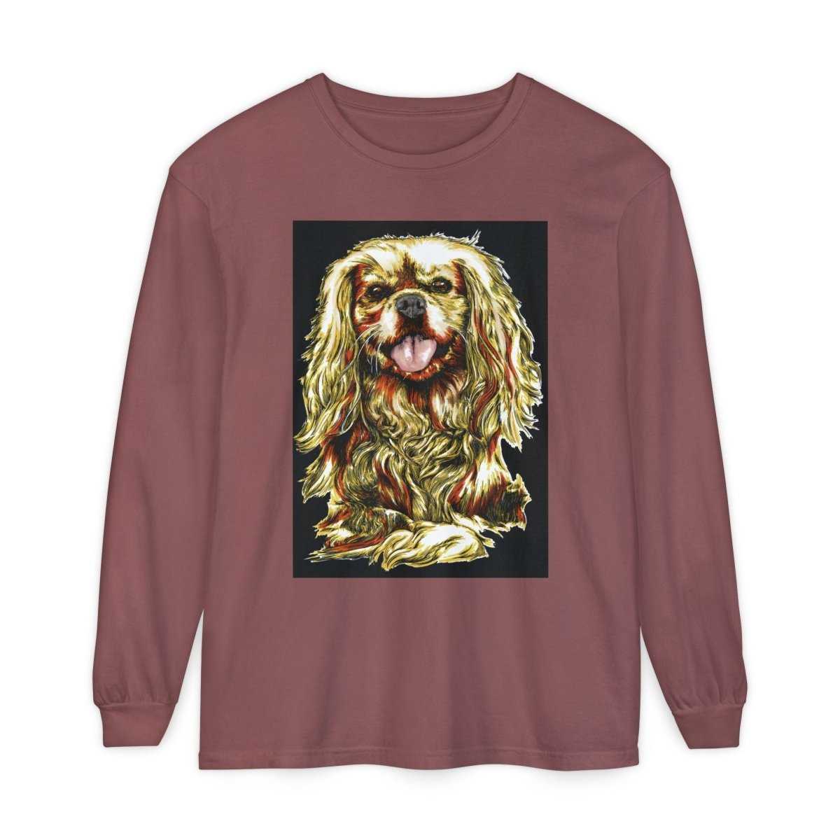 Vintage Dog Portrait Long Sleeve T-Shirt - Perfect Gift for Pet Lovers - Curran Artworks