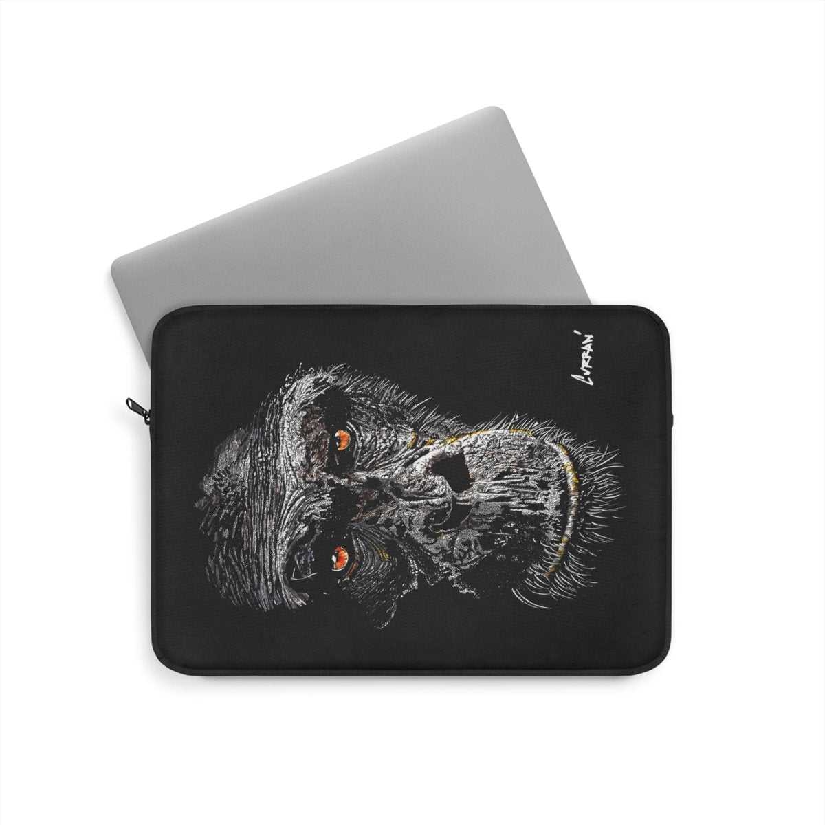Wild Gorilla Laptop Sleeve - Hand Drawn Stylish Art & Protective Case for Tech Lovers - Curran Artworks