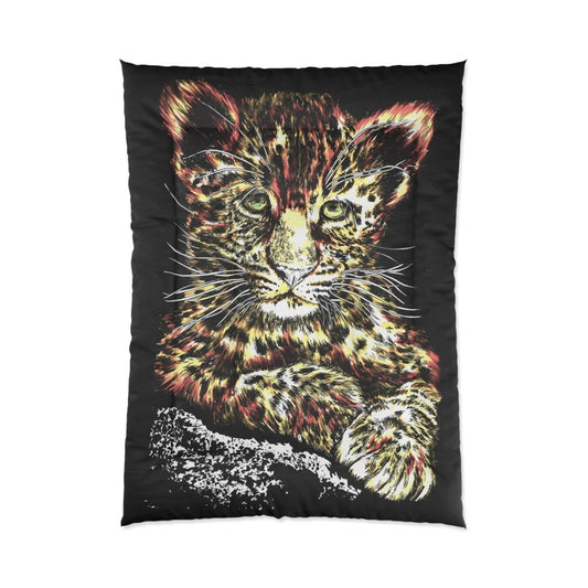 Wildlife - Inspired Comforter with Leopard Design - Cozy Bedding for Animal Lovers - Curran Artworks
