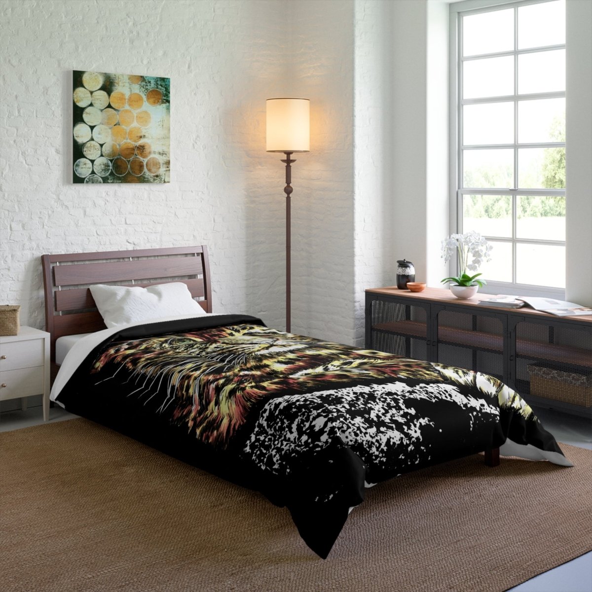 Wildlife - Inspired Comforter with Leopard Design - Cozy Bedding for Animal Lovers - Curran Artworks