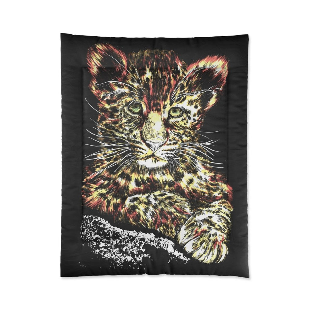 Wildlife - Inspired Comforter with Leopard Design - Cozy Bedding for Animal Lovers - Curran Artworks