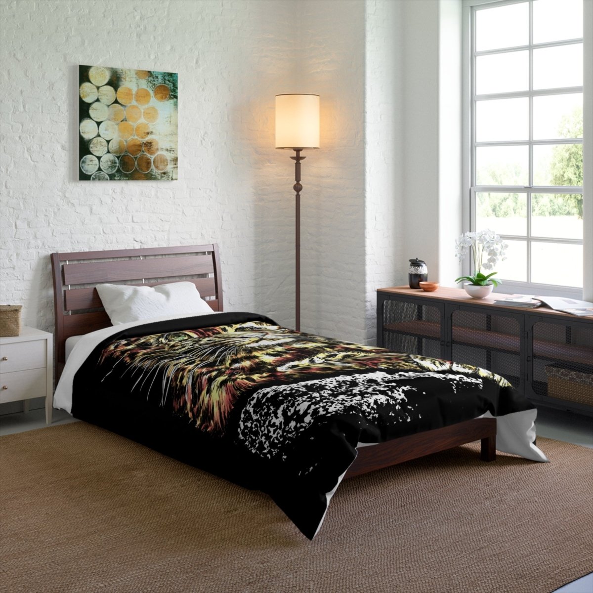 Wildlife - Inspired Comforter with Leopard Design - Cozy Bedding for Animal Lovers - Curran Artworks