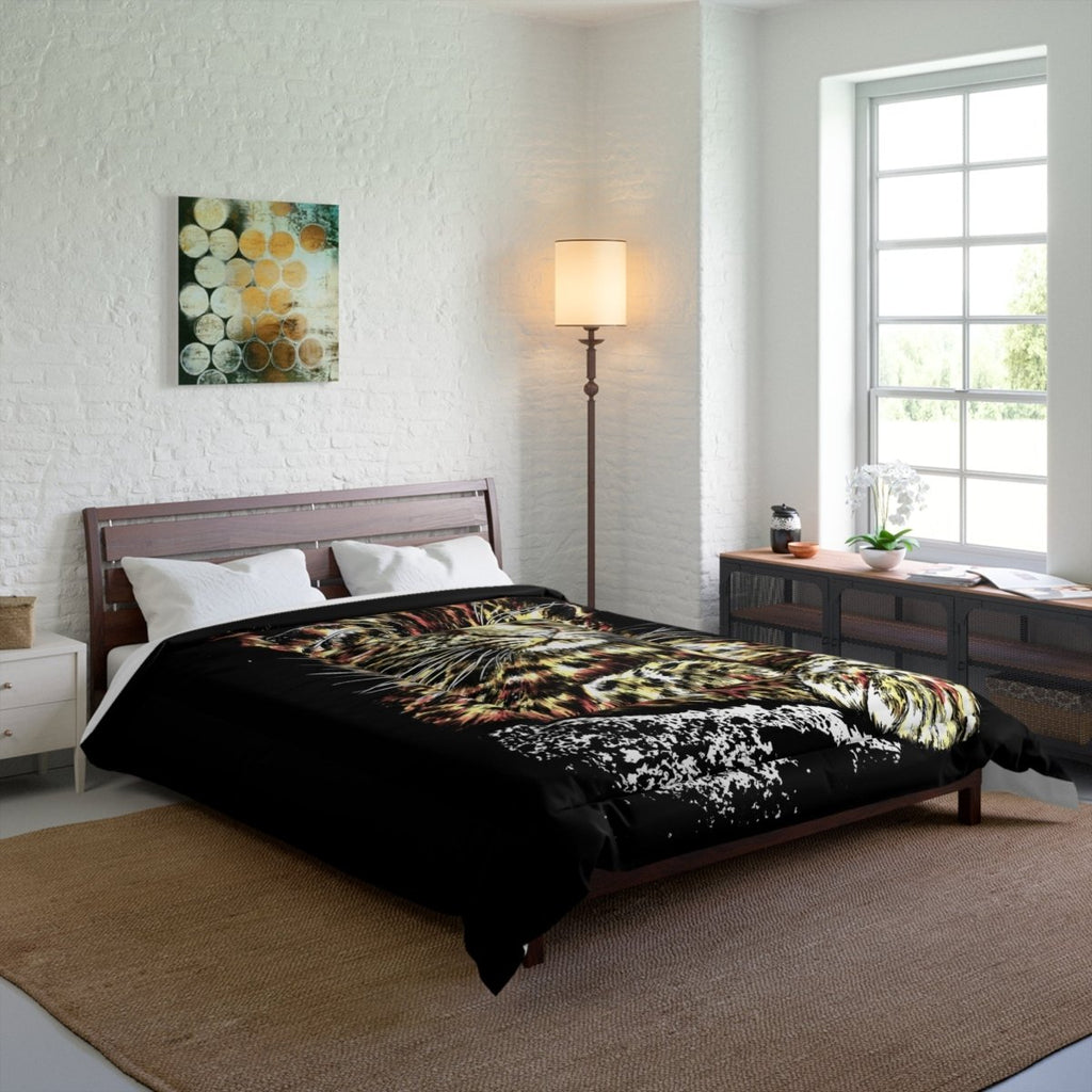 Wildlife - Inspired Comforter with Leopard Design - Cozy Bedding for Animal Lovers - Curran Artworks