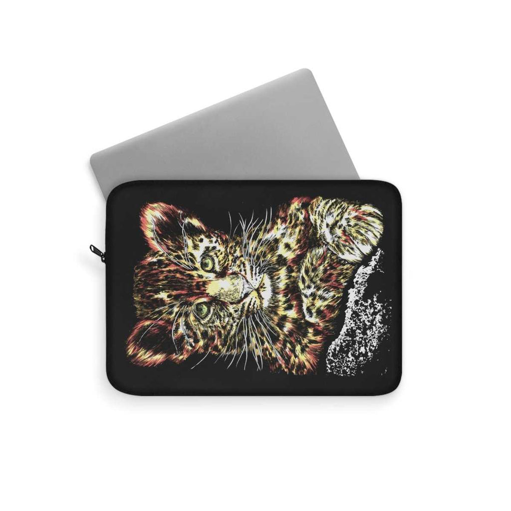 Wildlife - Inspired Laptop Sleeve with Playful Leopard Design - Curran Artworks