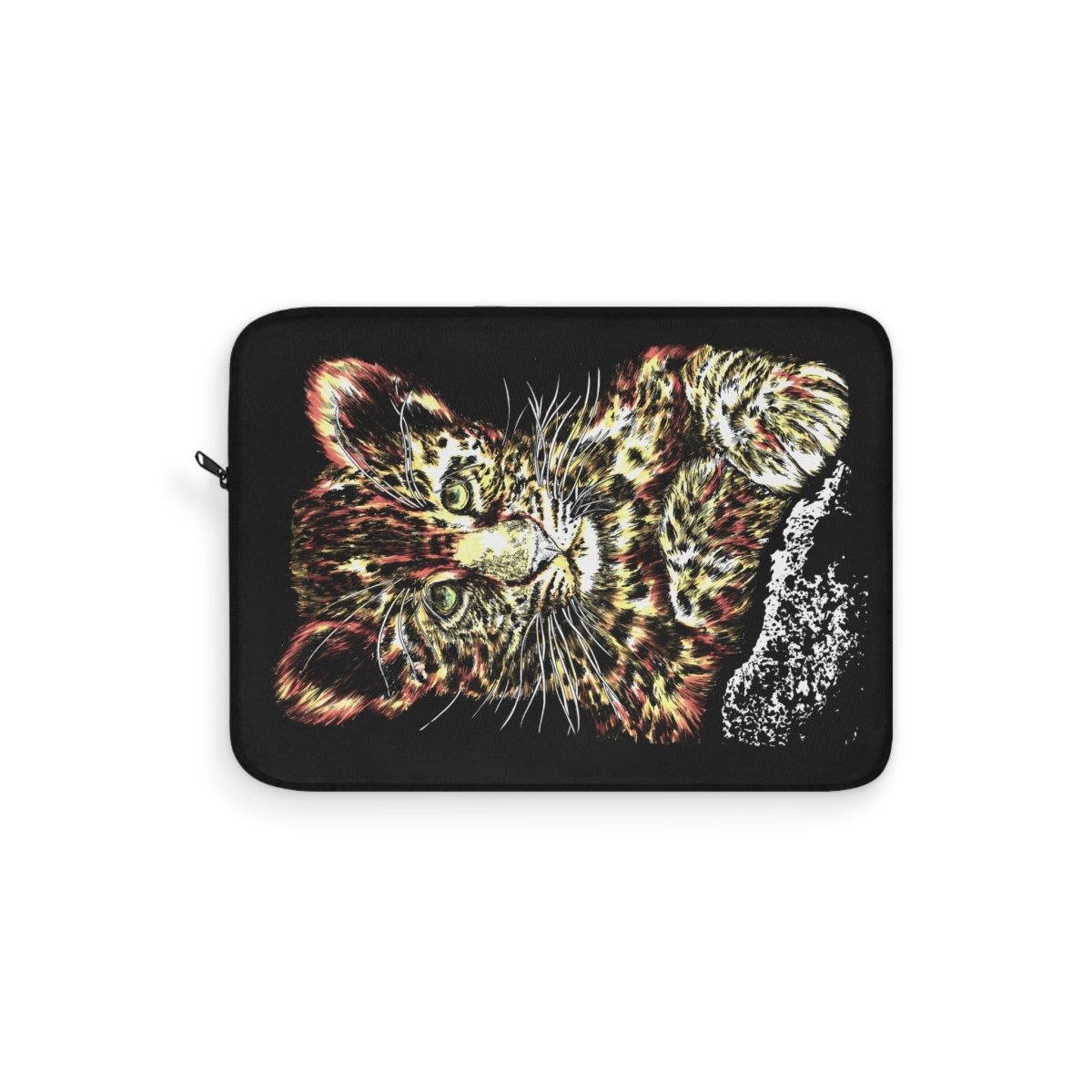 Wildlife - Inspired Laptop Sleeve with Playful Leopard Design - Curran Artworks