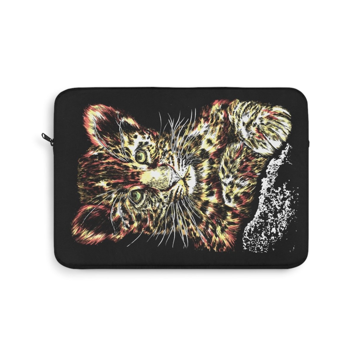 Wildlife - Inspired Laptop Sleeve with Playful Leopard Design - Curran Artworks