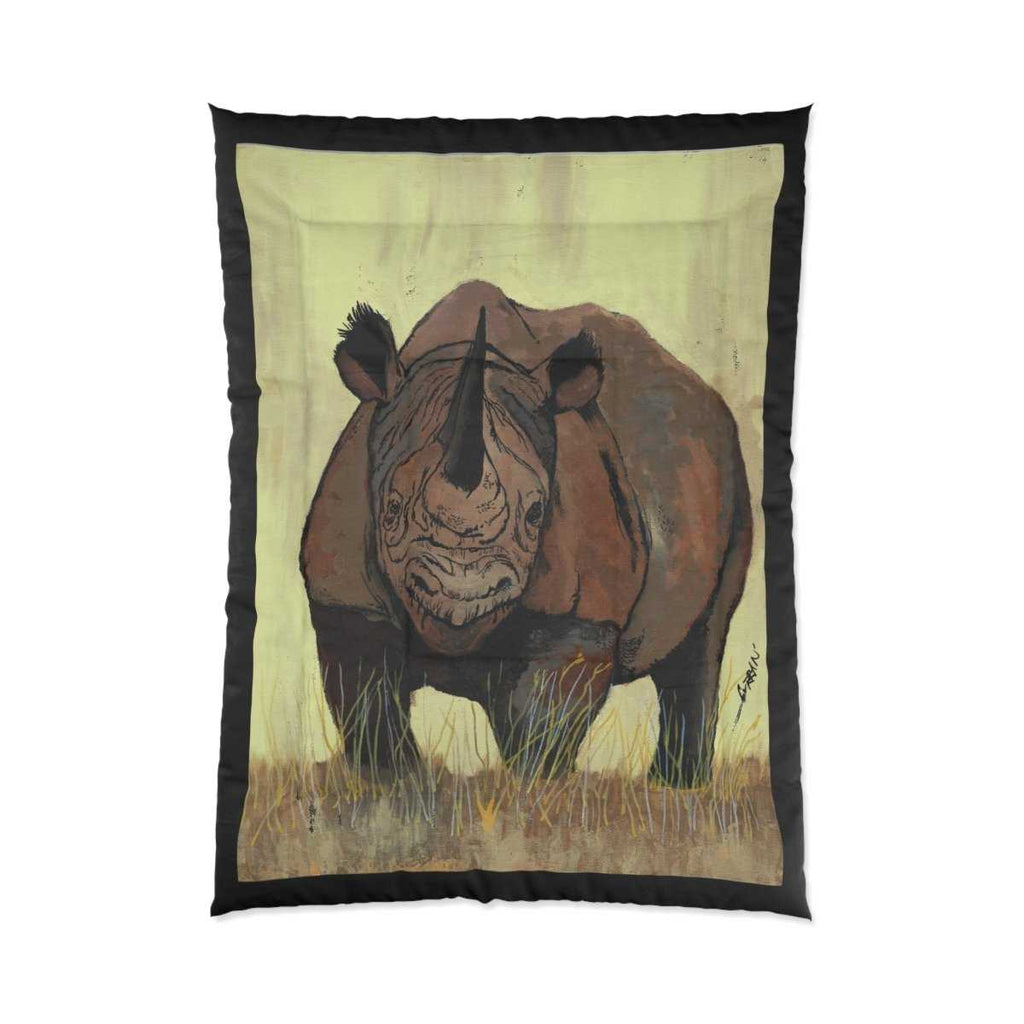 Wildlife - Inspired Rhino Comforter for Nature Lovers - Curran Artworks