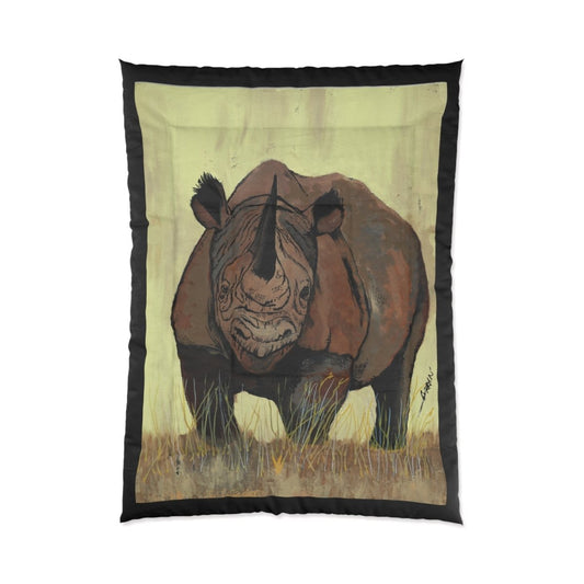 Wildlife - Inspired Rhino Comforter for Nature Lovers - Curran Artworks