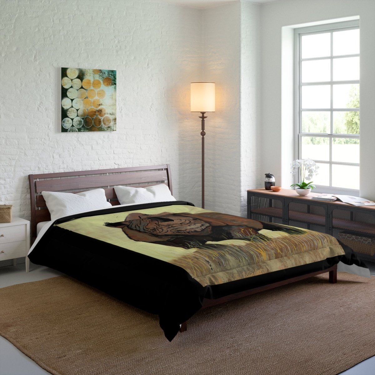Wildlife - Inspired Rhino Comforter for Nature Lovers - Curran Artworks