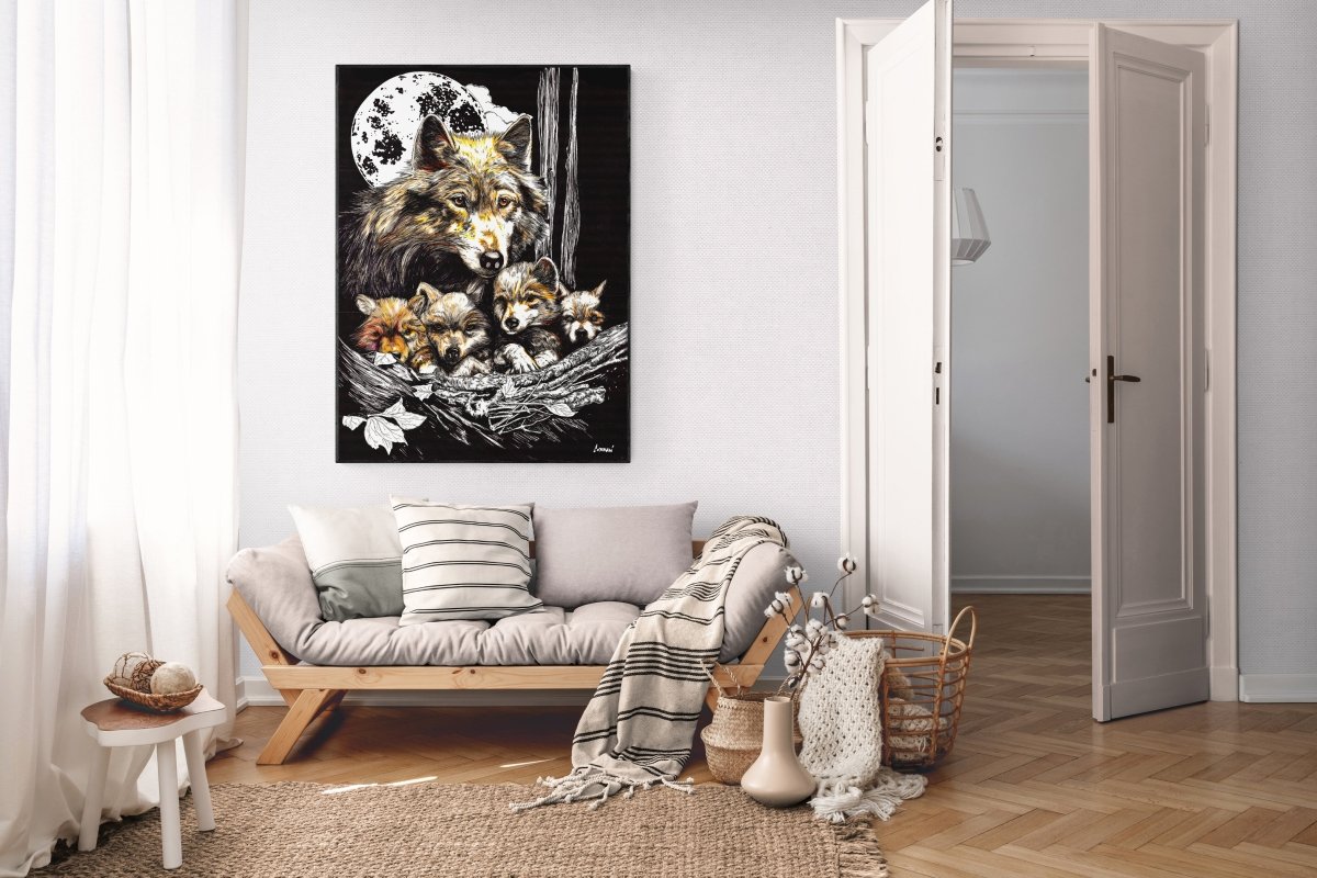 Wolf and Cubs Digital Download - Curran Artworks