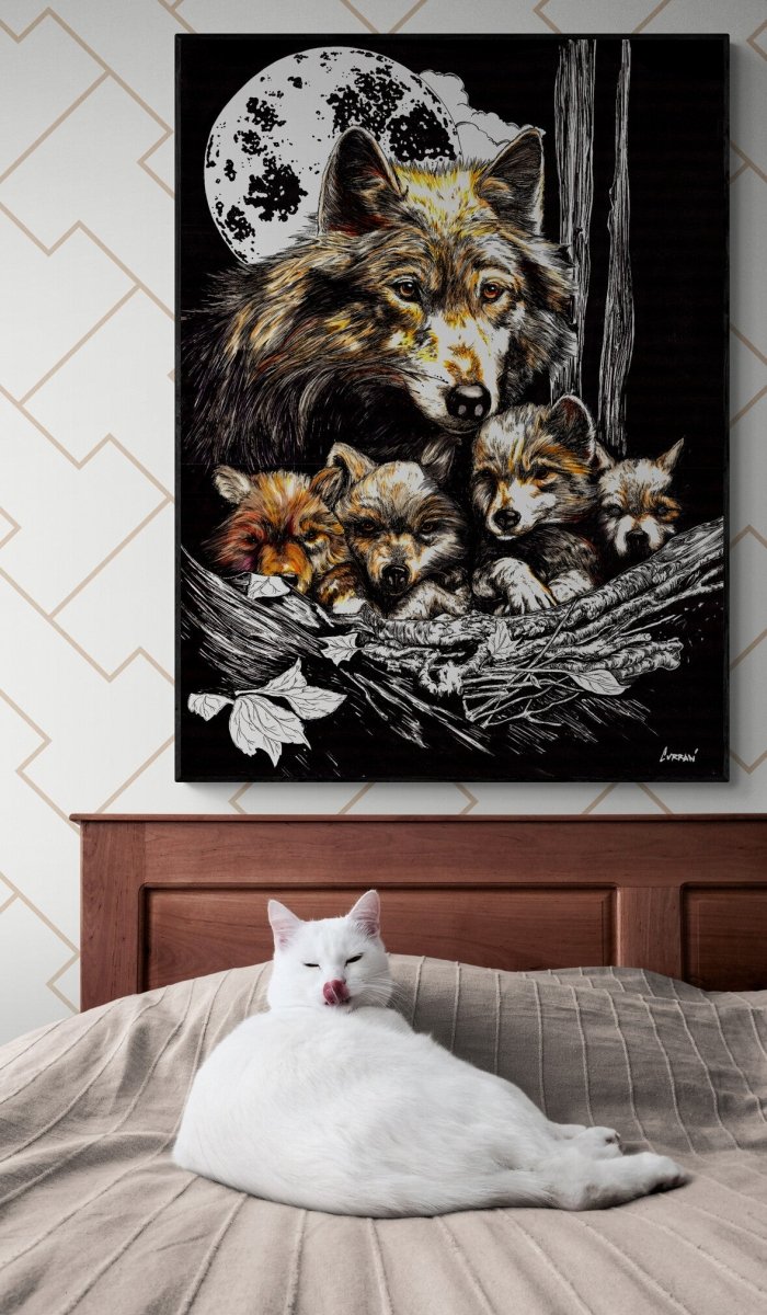 Wolf and Cubs Digital Download - Curran Artworks