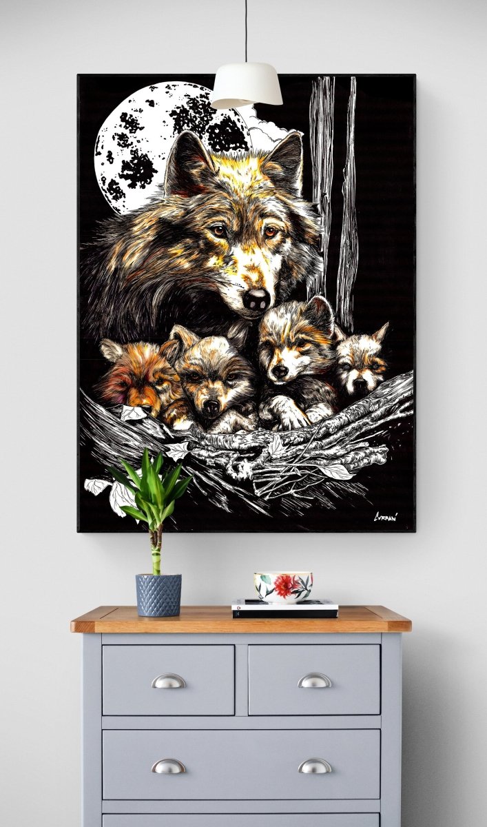 Wolf and Cubs Digital Download - Curran Artworks