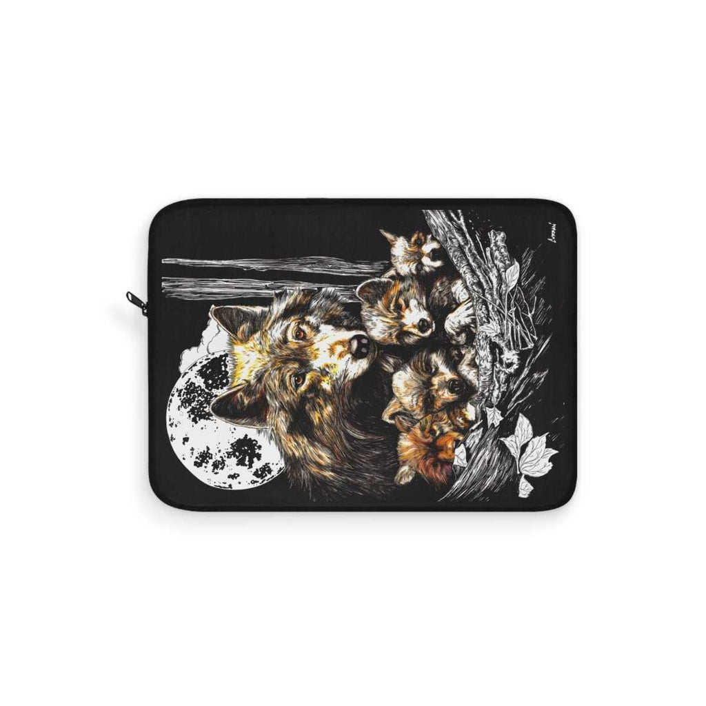 Wolf Family Laptop Sleeve - Nature - Inspired Design for Animal Lovers - Curran Artworks
