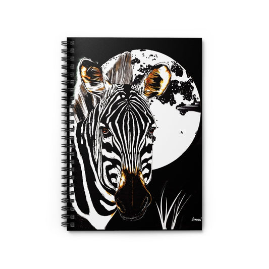 Zebra Art Spiral Notebook - Ruled Lines, Perfect for Nature Lovers - Curran Artworks