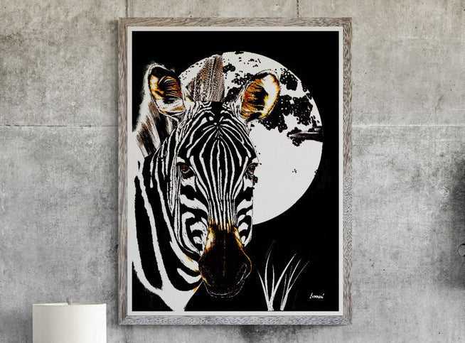 Zebra Digital Art Download by Kris Curran