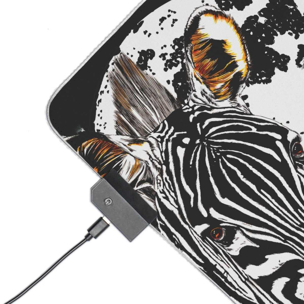 Zebra LED Gaming Mouse Pad Perfect Birthday Gift